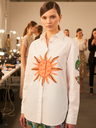 Sun & Dragon Applique Cotton Shirt