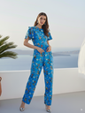 Floral Ruffled Sleeve Jumpsuit