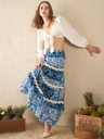 Ric-Rac Cotton Tiered Maxi Skirt