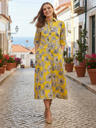 Buttoned Down Cotton Midi Dress