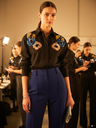 Sequinned Applique Cotton Shirt