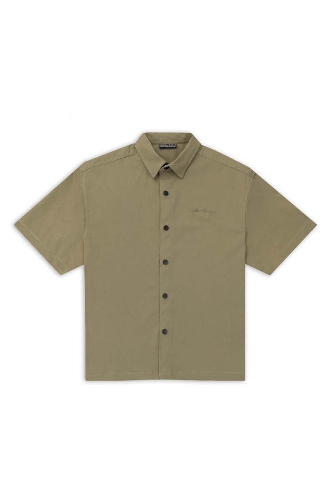 [25SHBF1_PG_S] Short Sleeve Polo Shirt // Pista Green (S)