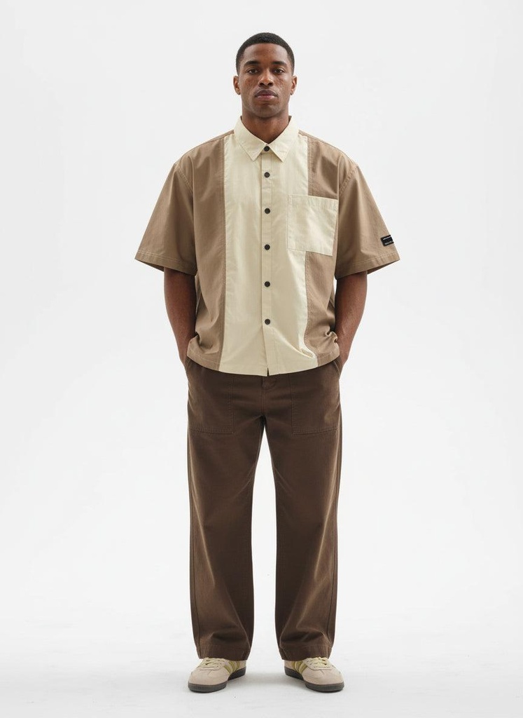 [25SHBF13_BN_S] Colourblocked Casual Shirt // 002 (S)